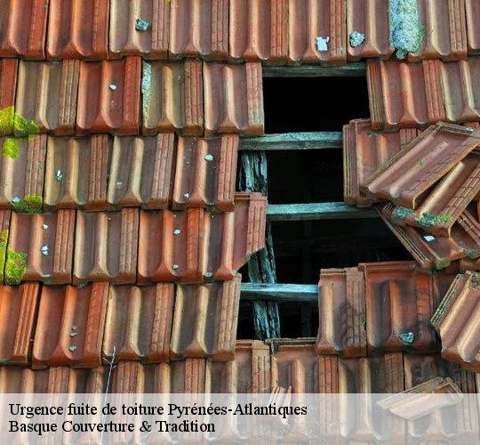 Urgence fuite de toiture Pyrénées-Atlantiques 